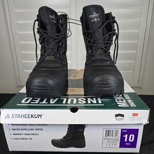 Staheekum Men’s Insulated Snow Boots Size 10 Black - New!